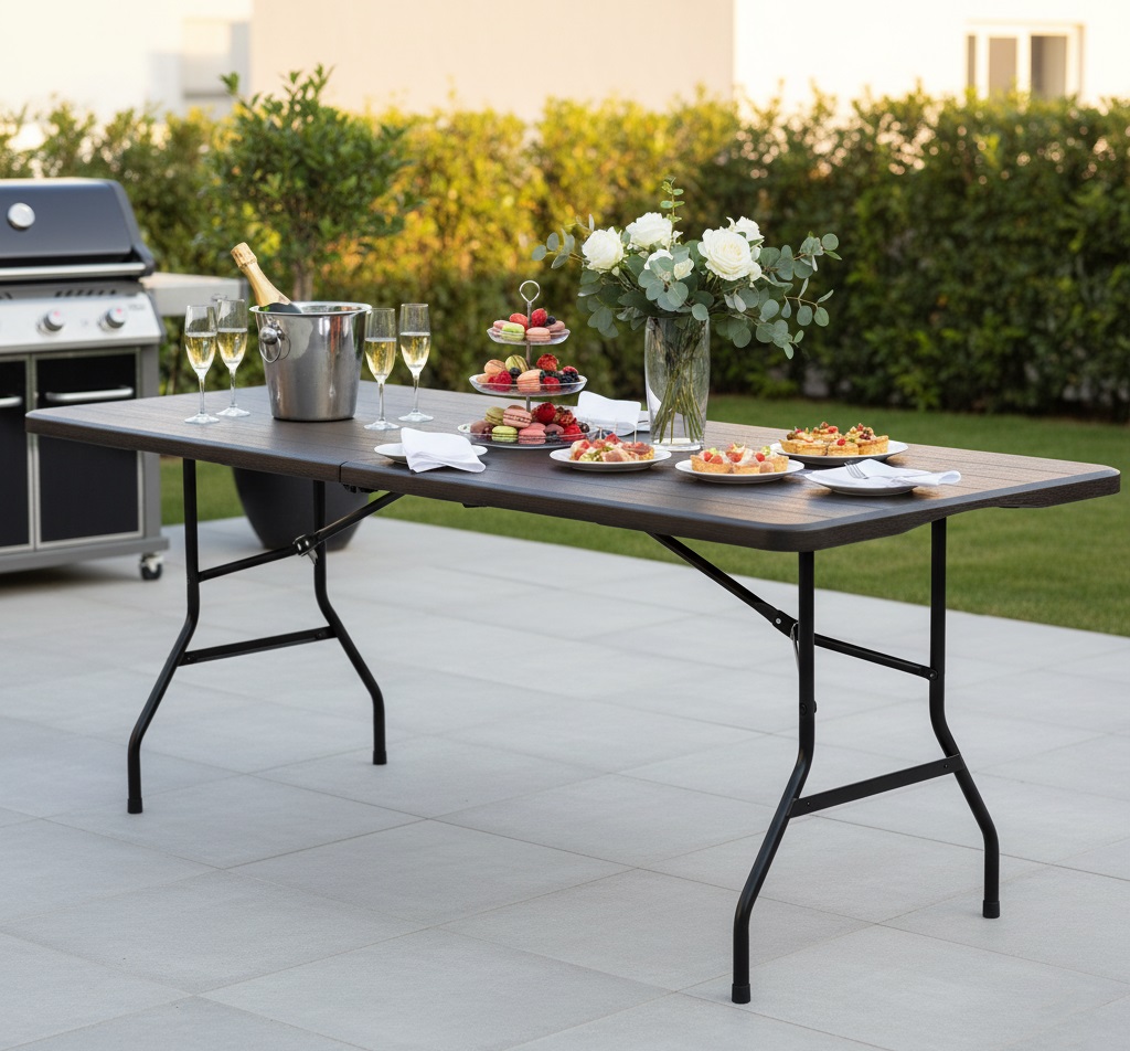 Stoły cateringowe składane: jak wybrać do domu i do firmy (wymiary, nośność, transport)