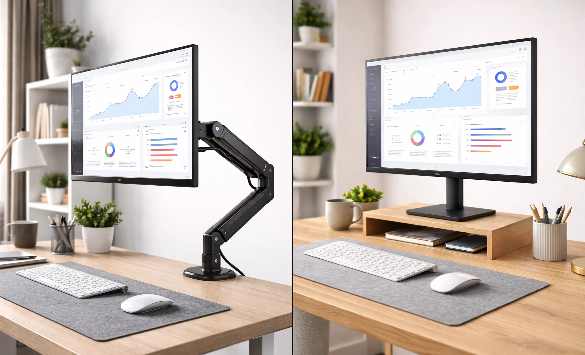 Uchwyt do monitora czy podstawka? Co lepsze dla ergonomii i porządku na biurku