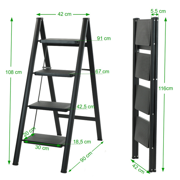 Drabinka 4-stopniowa Werkstar EMMA Black