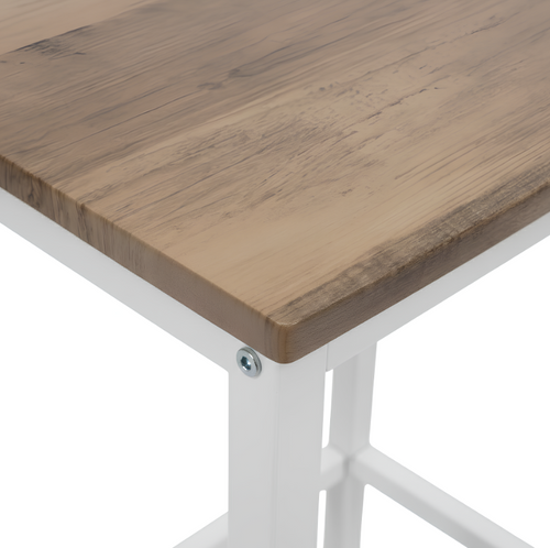 Stołek barowy Belivio PAX WHITE ROYAL OAK