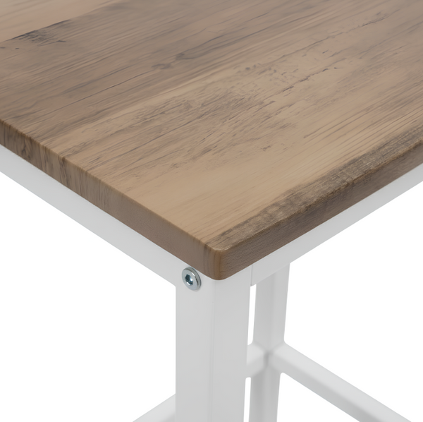 Stołek barowy Belivio PAX WHITE ROYAL OAK