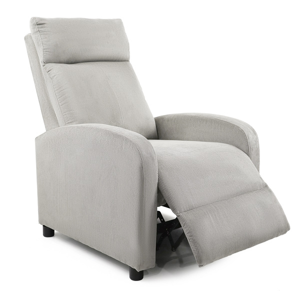 Fotel rozkładany Belivio TORINO szary sztruks