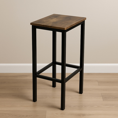 Zestaw dwóch stołków barowych Belivio PAX RUSTICAL OAK