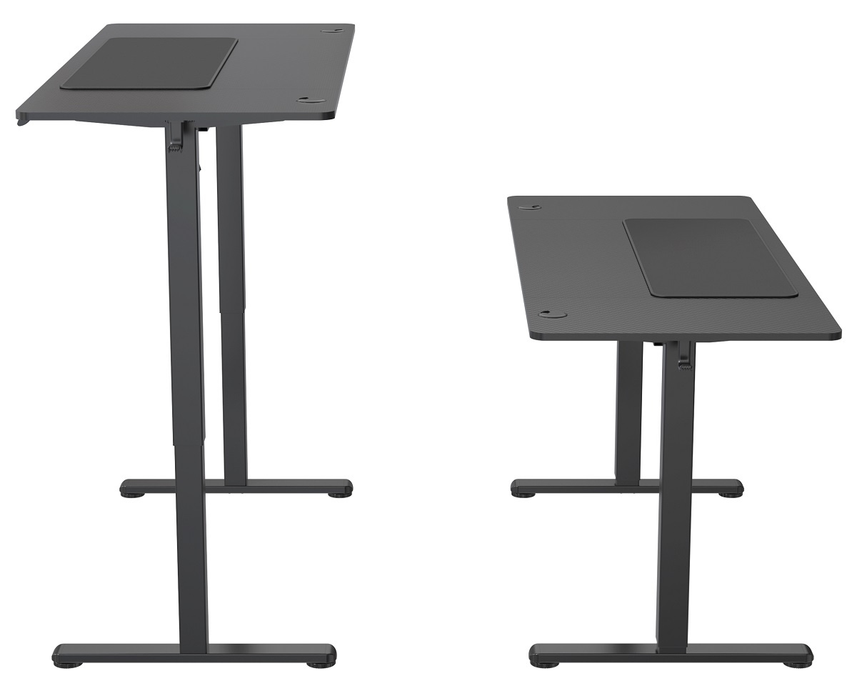 Biurko elektryczne 140x60 cm Zyonix FLUX Black Carbon