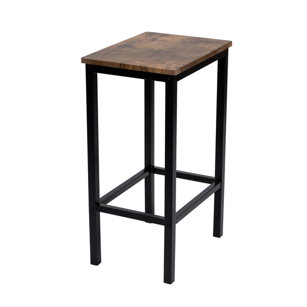 Stołek barowy Belivio PAX BLACK RUSTICAL OAK