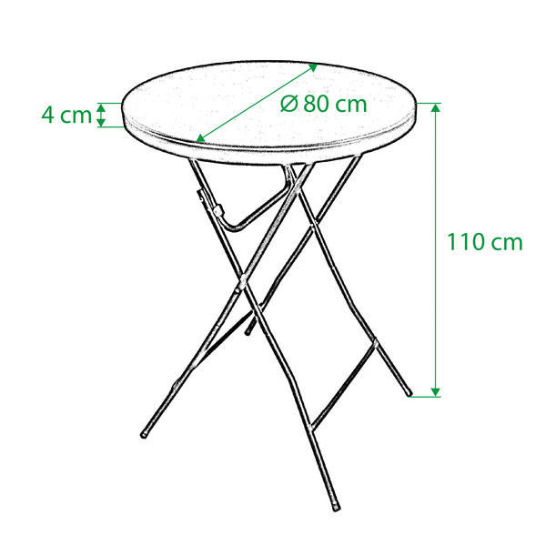 Stół koktajlowy Belivio SELENE WHITE
