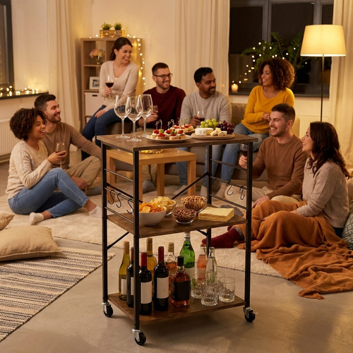 Wózek kuchenny Belivio LUCA Rustical Oak