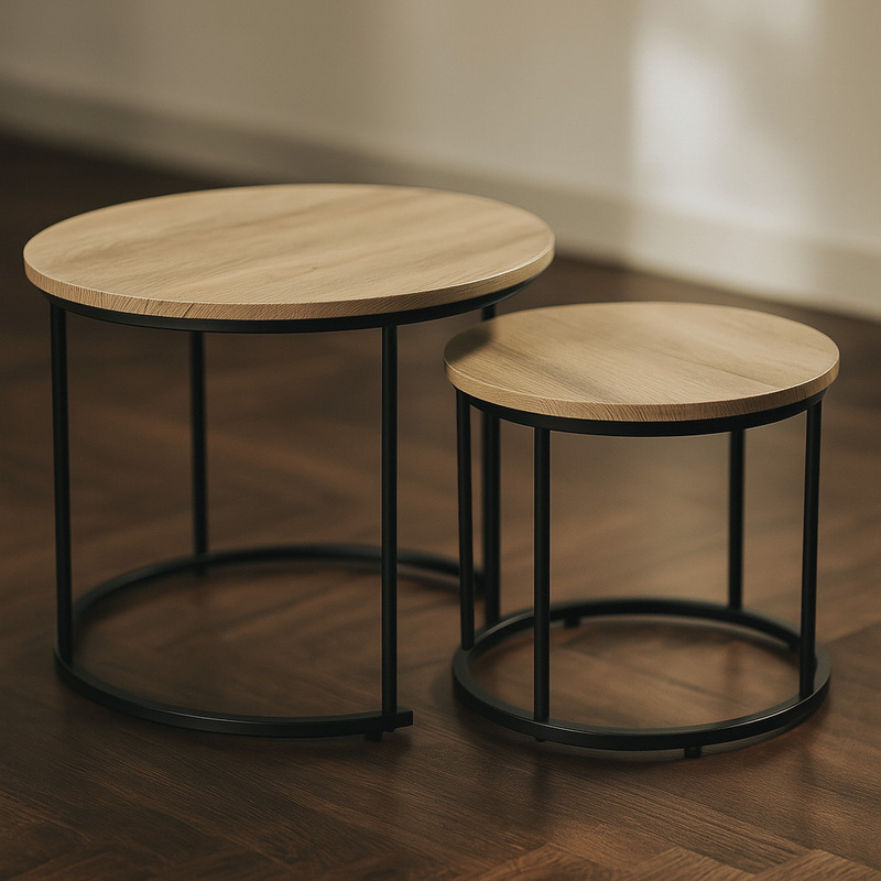 Zestaw stolików Belivio MOCCA ROYAL OAK