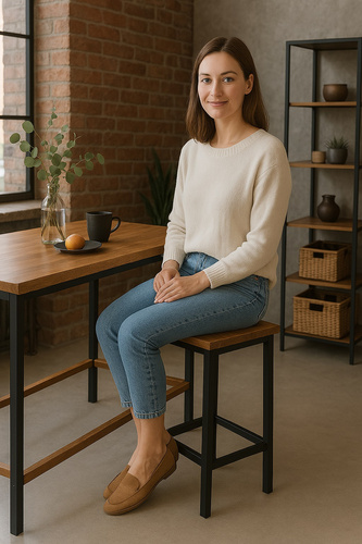 Stołek barowy Belivio PAX ROYAL OAK