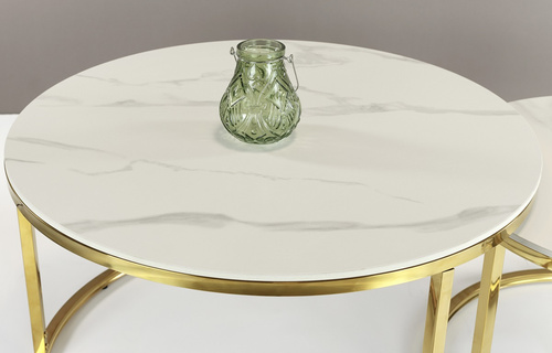 Zestaw stolików Belivio LUNA GOLD