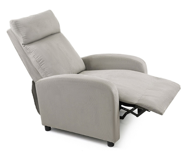 Fotel rozkładany Belivio TORINO szary sztruks