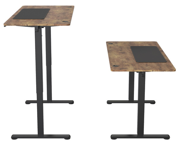 Biurko elektryczne 140x60 cm Zyonix FLUX Black Rustical Oak