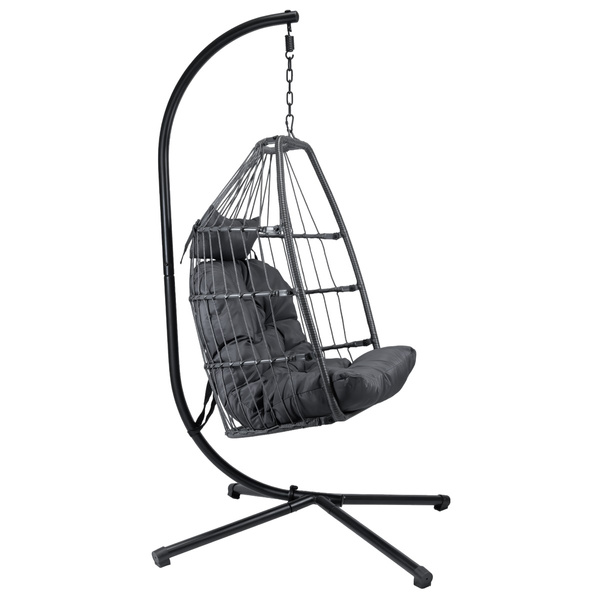 Fotel wiszący Belivio FLORES grafitowy