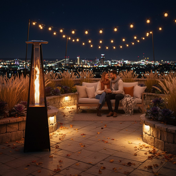 Parasol grzewczy Belivio AGNI czarny