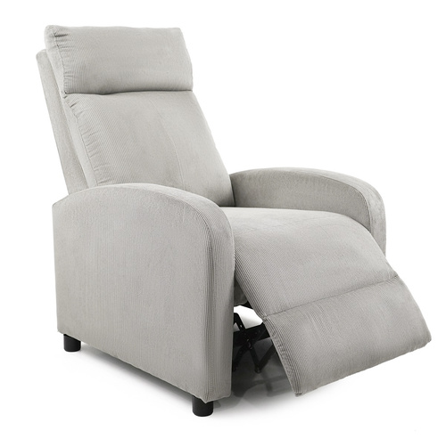 Fotel rozkładany Belivio TORINO szary sztruks