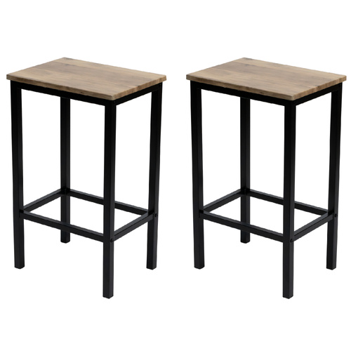 Zestaw dwóch stołków barowych Belivio PAX ROYAL OAK