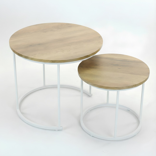 Zestaw stolików Belivio ALBA ROYAL OAK