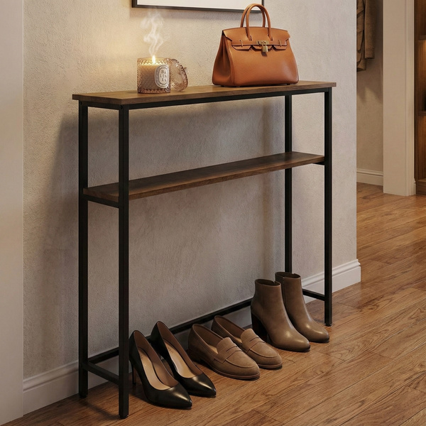 Konsola do przedpokoju / stolik za kanapę Belivio SOFIA Black Royal Oak