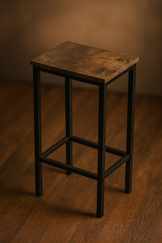 Stołek barowy Belivio PAX RUSTICAL OAK