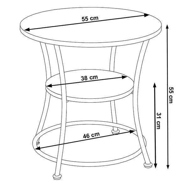 Stolik kawowy Belivio CARLO WHITE ROYAL OAK