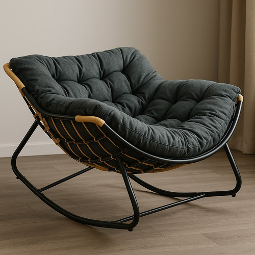 Fotel bujany Belivio NUVIO Dark Grey