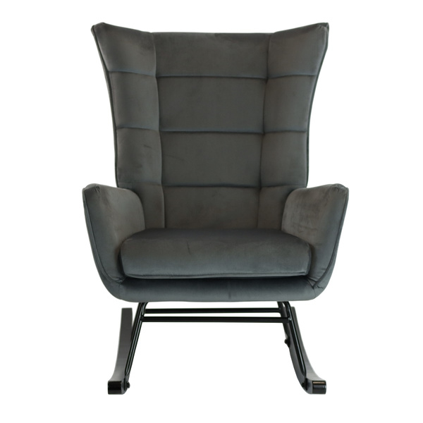 Fotel bujany Belivio BOLZANO grafitowy