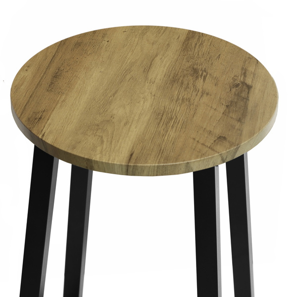 Stołek barowy Belivio TONO BLACK ROYAL OAK