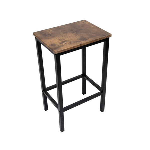 Stołek barowy Belivio PAX BLACK RUSTICAL OAK