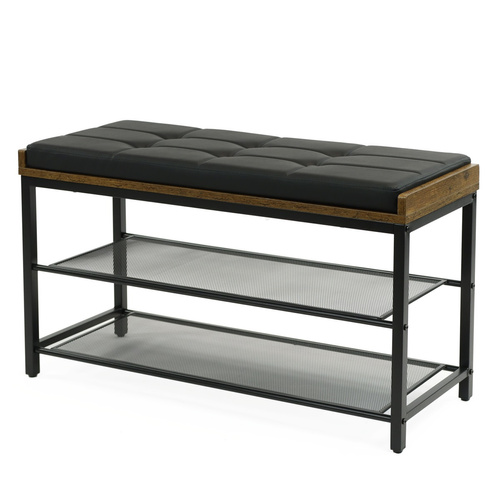 Półka na buty z siedziskiem Belivio NELLY Rustical Oak