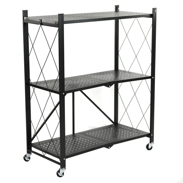 Regał Belivio SIMON Black 3-poziomowy