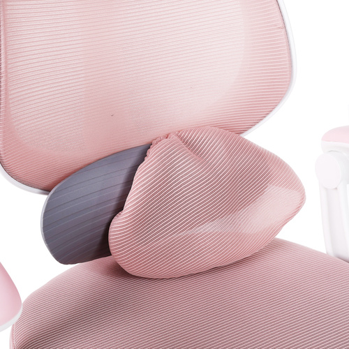 Fotel obrotowy Belivio VIVO różowy