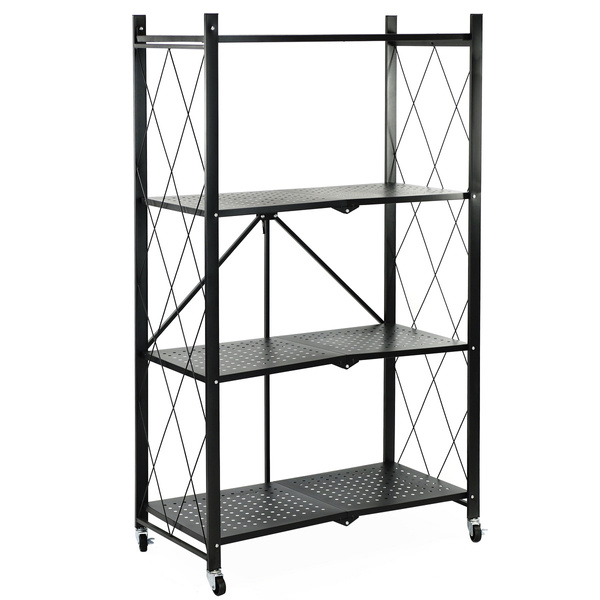 Regał Belivio SIMON Black 4-poziomowy