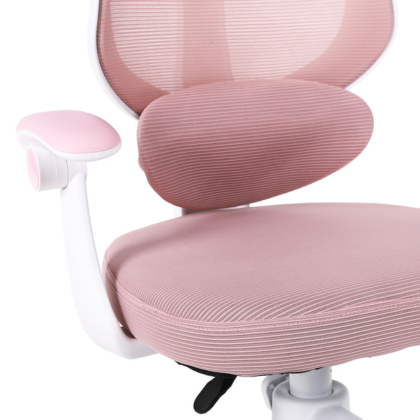 Fotel obrotowy Belivio VIVO różowy