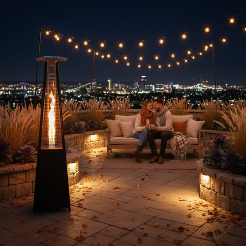 Parasol grzewczy Belivio AGNI czarny