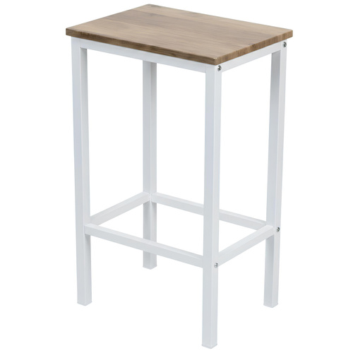 Stołek barowy Belivio PAX WHITE ROYAL OAK