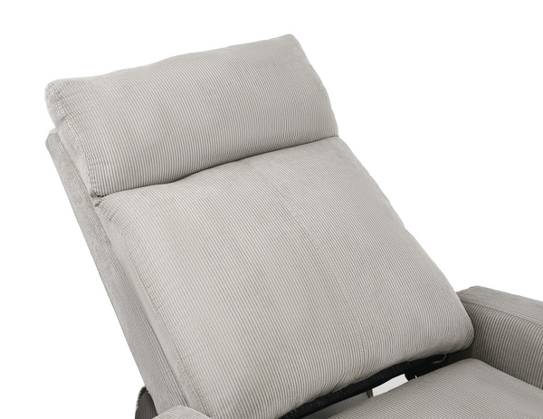 Fotel rozkładany Belivio TORINO szary sztruks