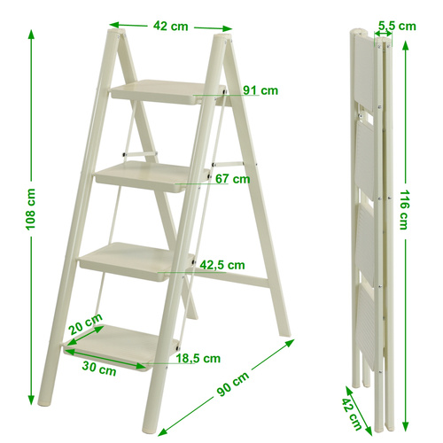Drabinka 4-stopniowa Werkstar EMMA White