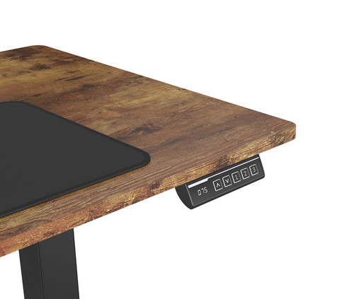 Biurko elektryczne 120x60 cm Zyonix TEVON Black Rustical Oak