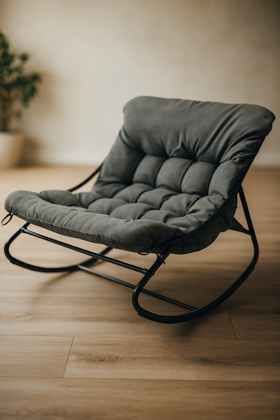 Fotel wypoczynkowy Belivio MILO dark grey