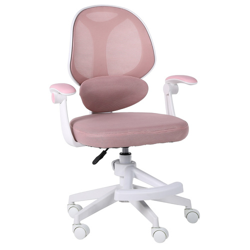 Fotel obrotowy Belivio VIVO różowy