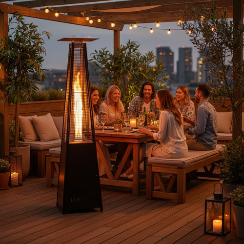 Parasol grzewczy Belivio AGNI czarny