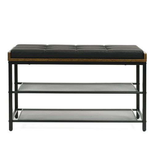 Półka na buty z siedziskiem Belivio NELLY Rustical Oak