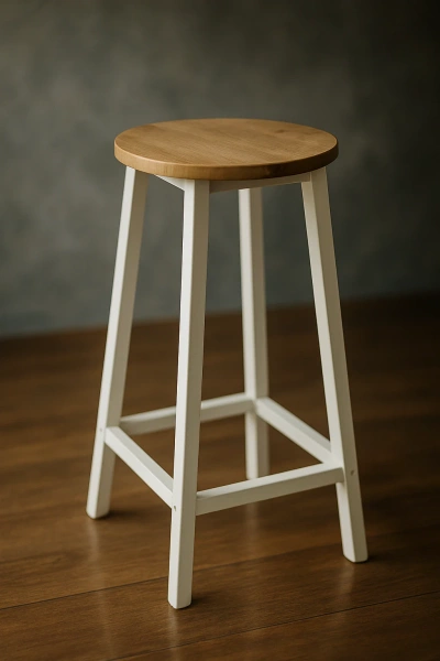 Stołek barowy Belivio TONO WHITE ROYAL OAK