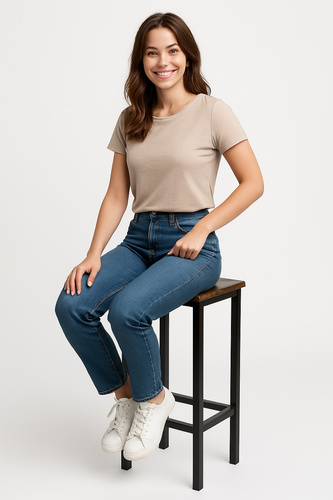 Zestaw dwóch stołków barowych Belivio PAX RUSTICAL OAK