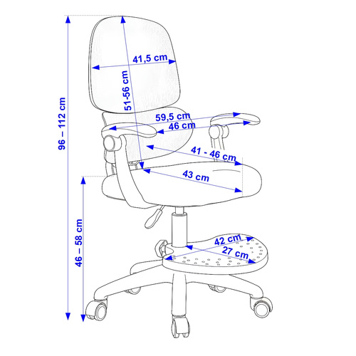Fotel obrotowy Belivio OSKAR szary