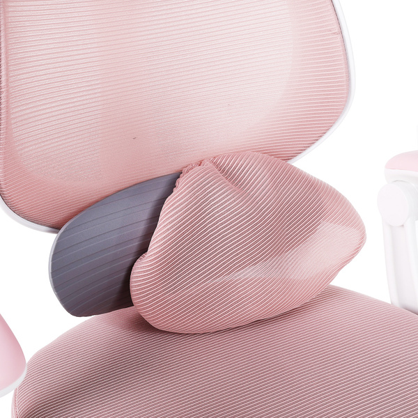 Fotel obrotowy Belivio VIVO różowy