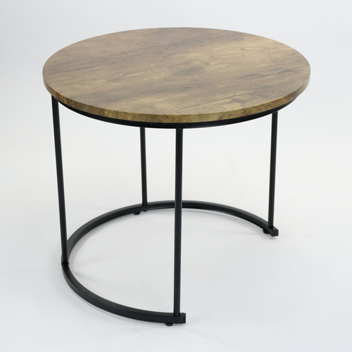 Zestaw stolików Belivio MOCCA RUSTICAL OAK