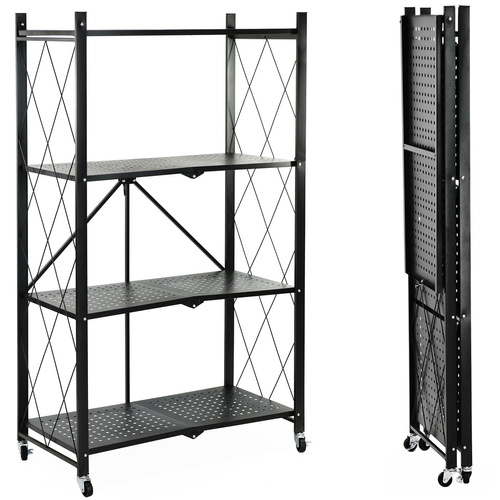 Regał Belivio SIMON Black 4-poziomowy