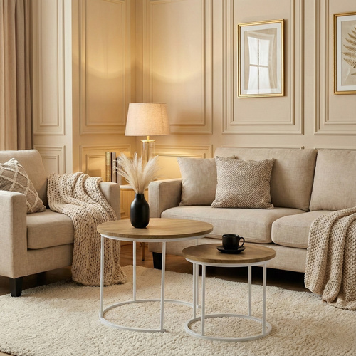 Zestaw stolików Belivio ALBA ROYAL OAK