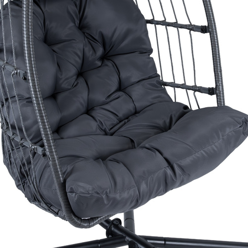 Fotel wiszący Belivio FLORES grafitowy